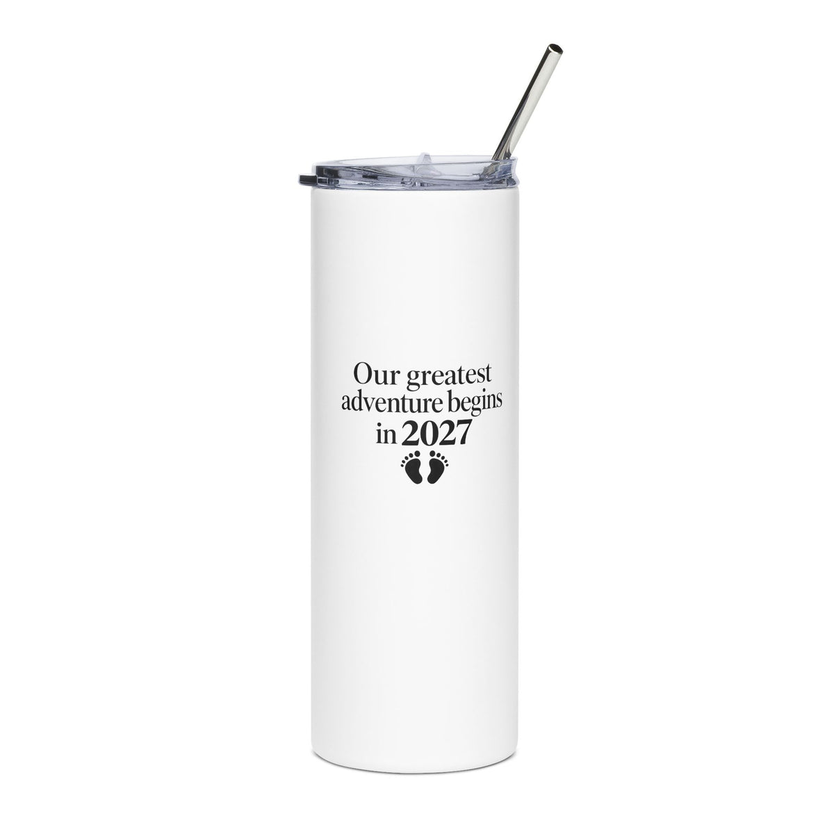 Mommy Est. 2027 Gift-Reveal Stainless Steel Tumbler
