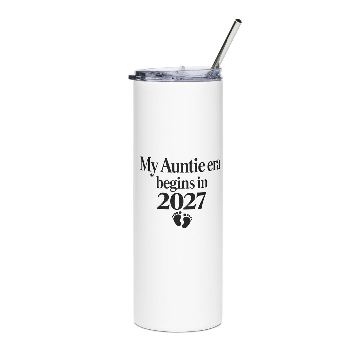 Auntie Est. 2027 Gift-Reveal Stainless Steel Tumbler