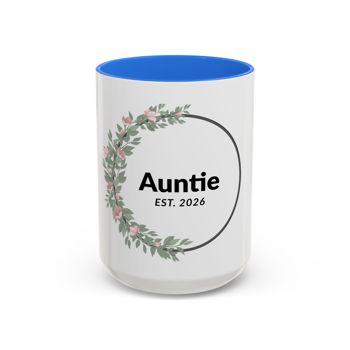 Auntie Est. 2026 Floral Mug