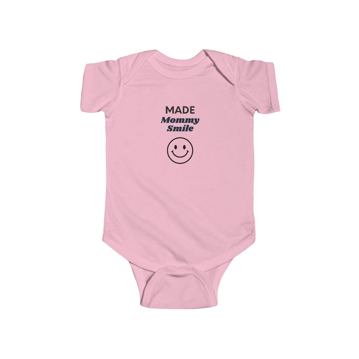 Infant Bodysuit "Made Mommy Smile" - Cute Baby Onesie with Smiley Graphic