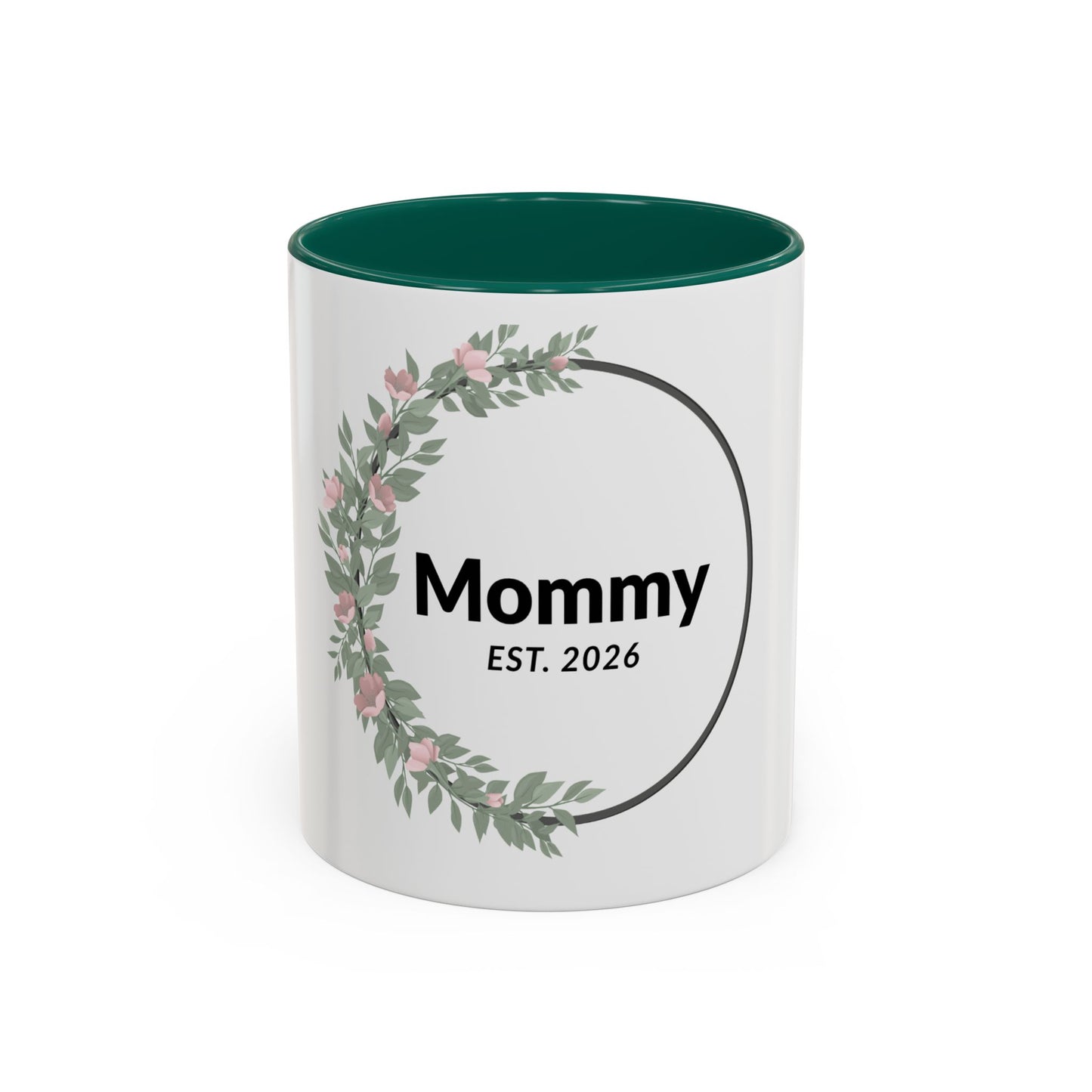 Mommy Est. 2026 Floral Mug — New Mom Gift Coffee Cup (11oz/15oz)