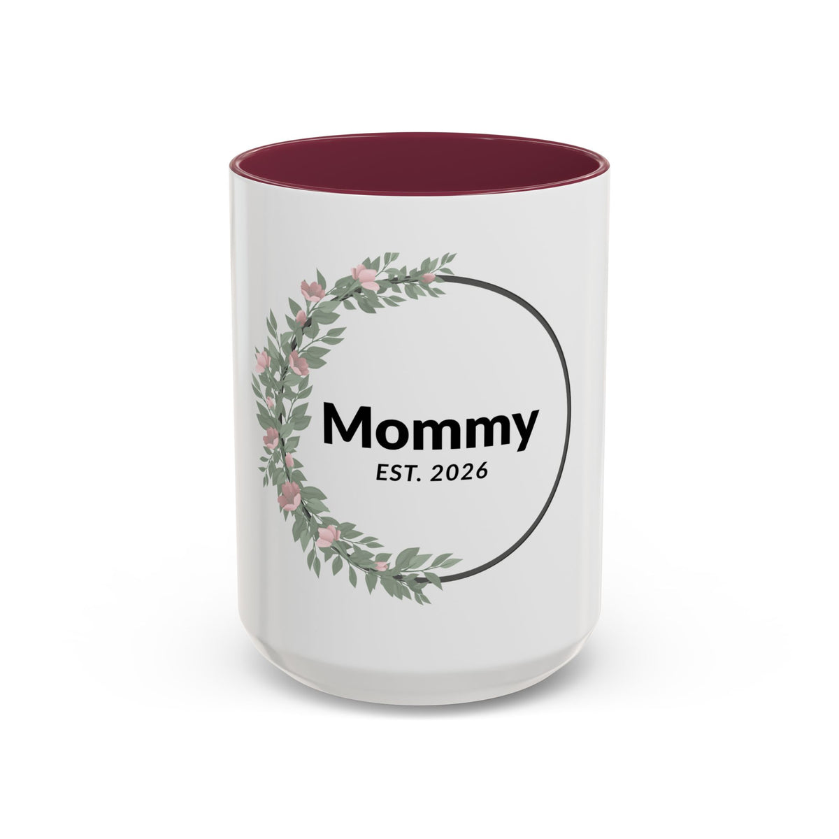 Mommy Est. 2026 Floral Mug