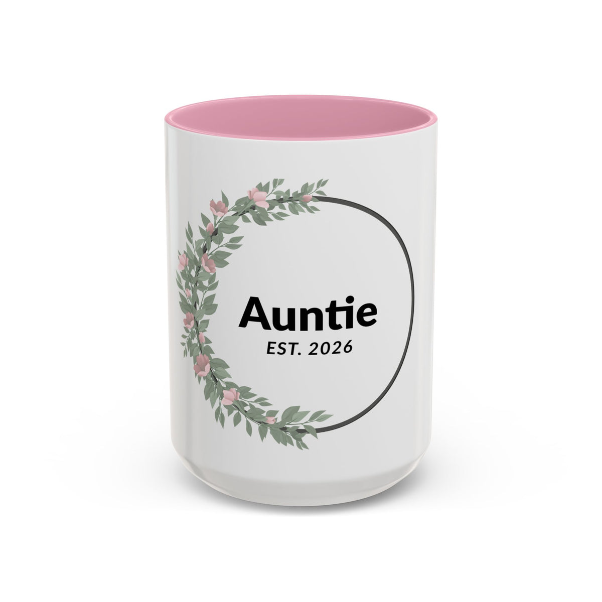Auntie Est. 2026 Floral Mug