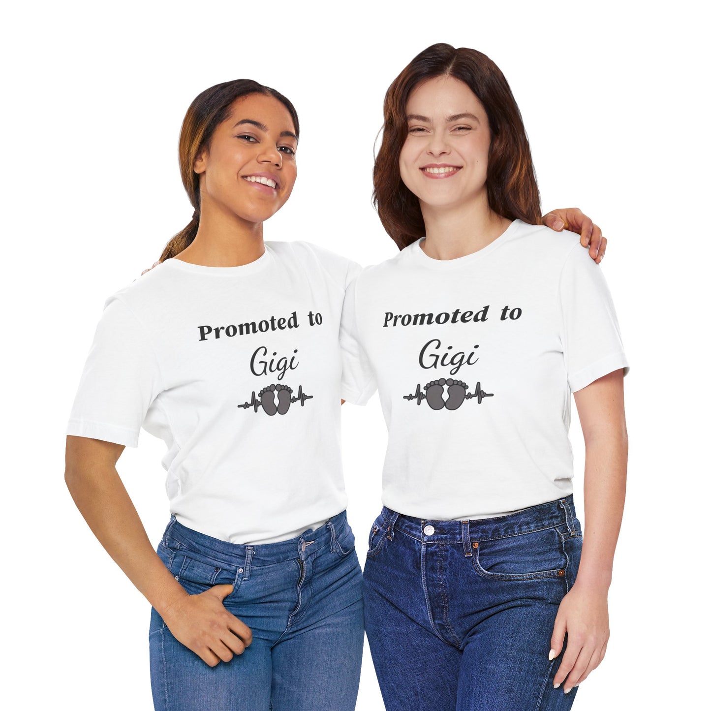 Promoted to Gigi Baby Announcement Tee — New Grandma Gift