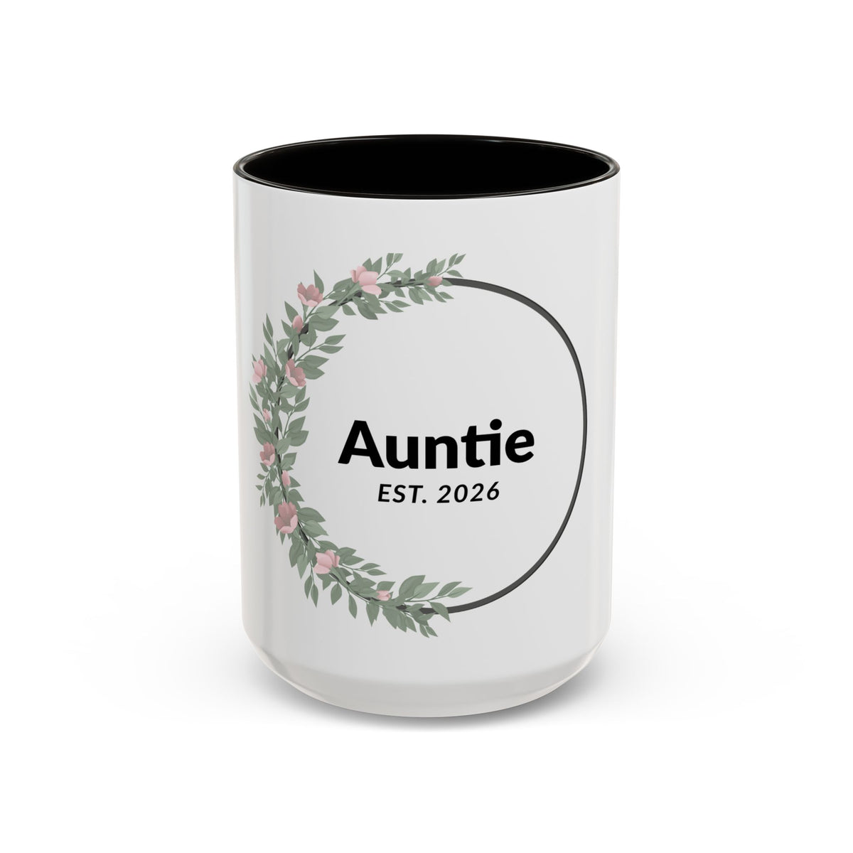 Auntie Est. 2026 Floral Mug