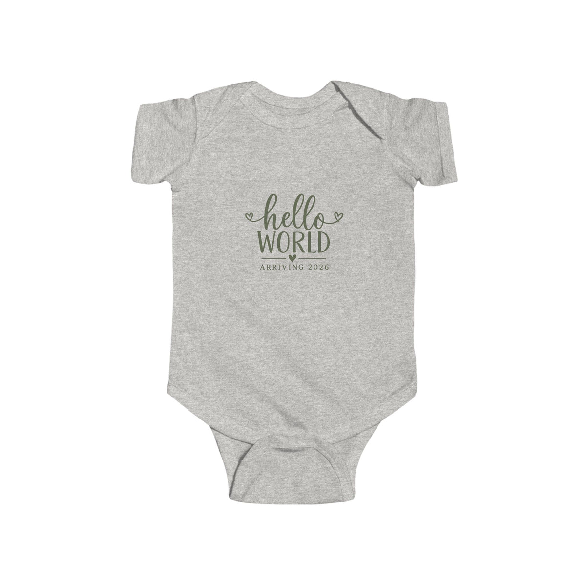 Hello World Arriving 2026 Baby Bodysuit