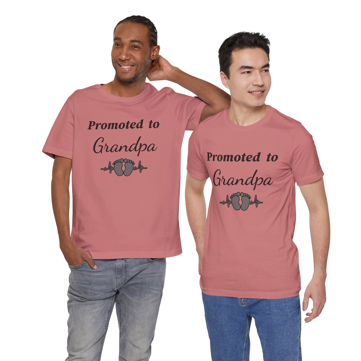 Promoted to Grandpa T-Shirt — New Grandpa Announcement Tee