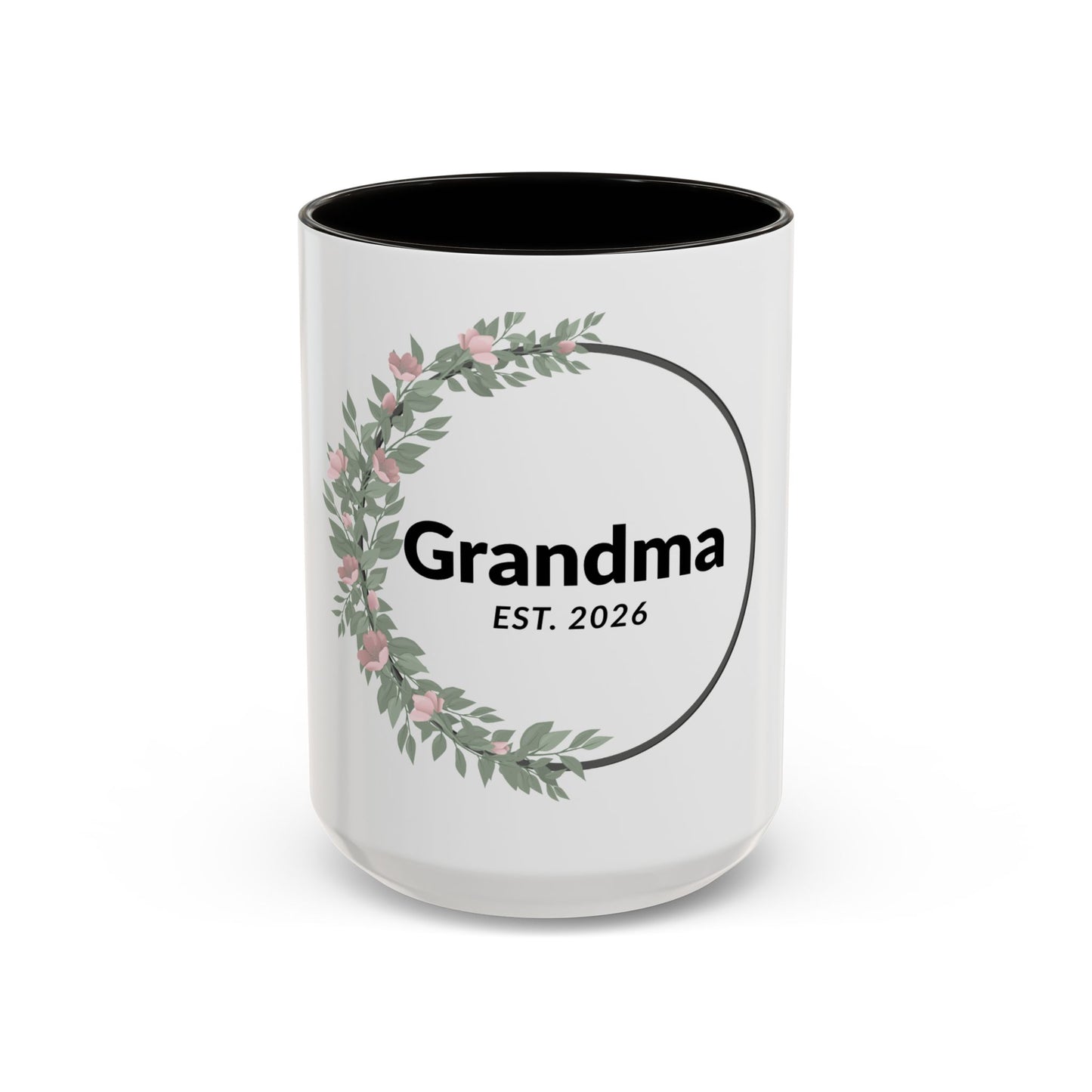 Grandma Est. 2026 Floral Coffee Mug — New Grandma Gift (11oz & 15oz)