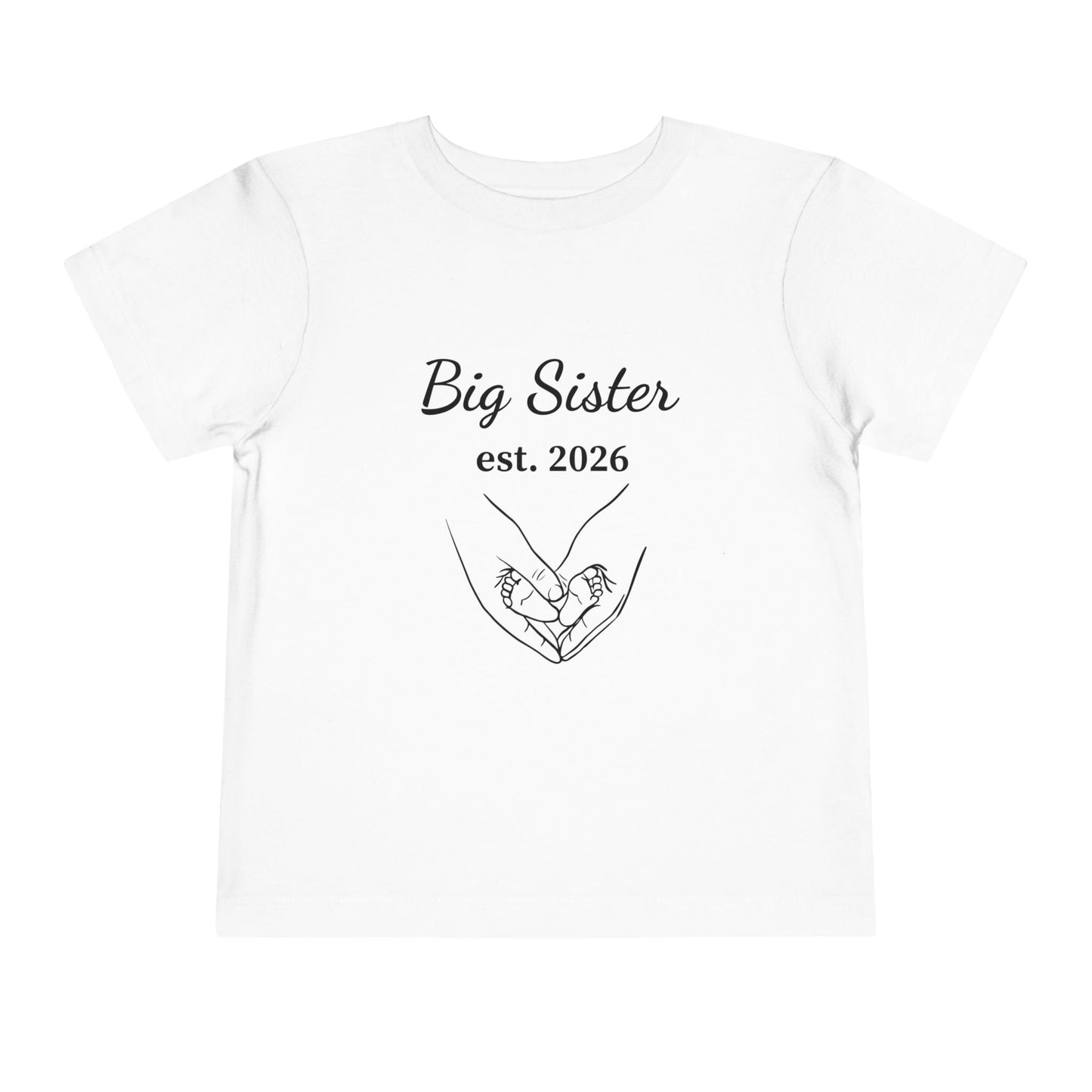 Big Sister est. 2026 Toddler Tee — Pregnancy Announcement Shirt