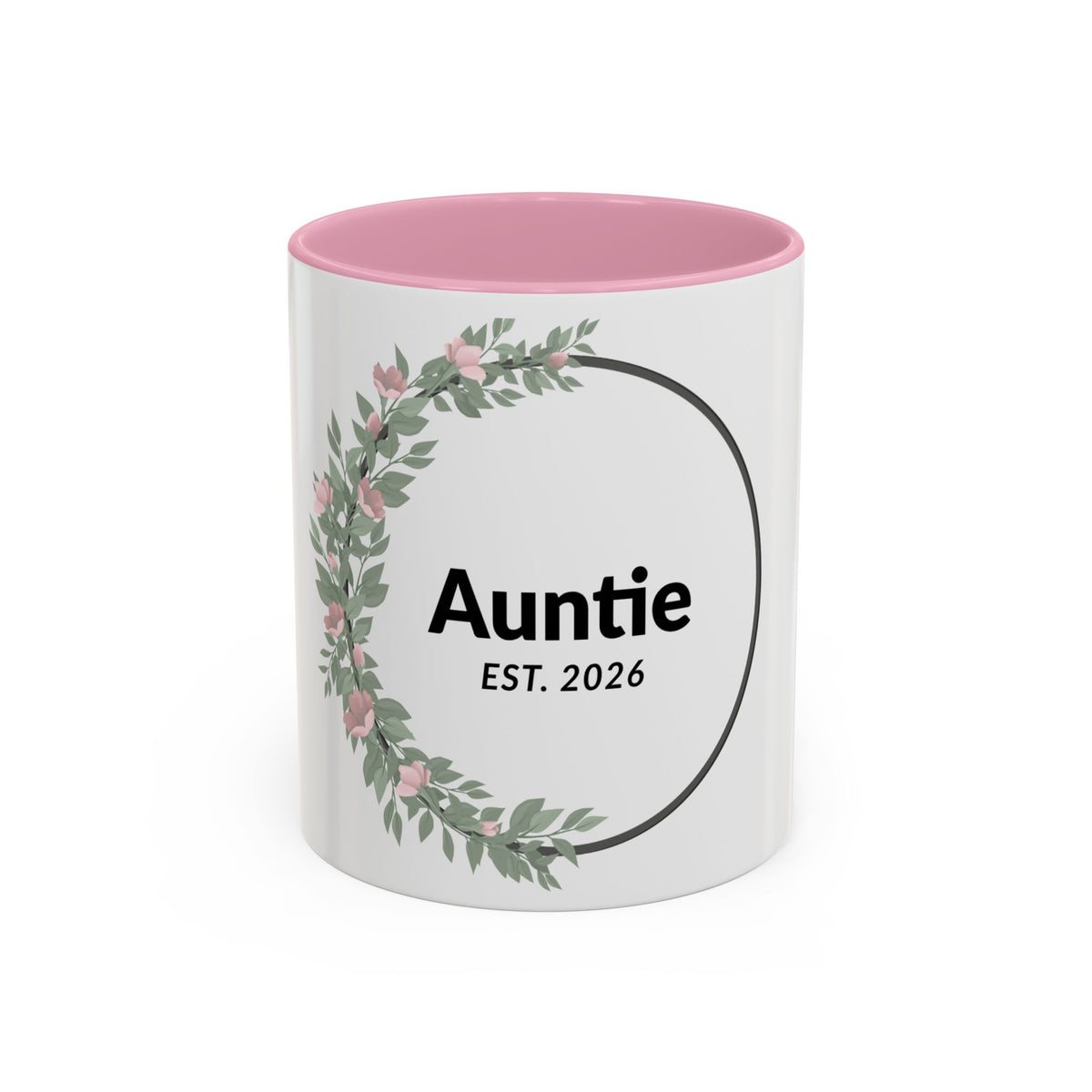 Auntie Est. 2026 Floral Mug