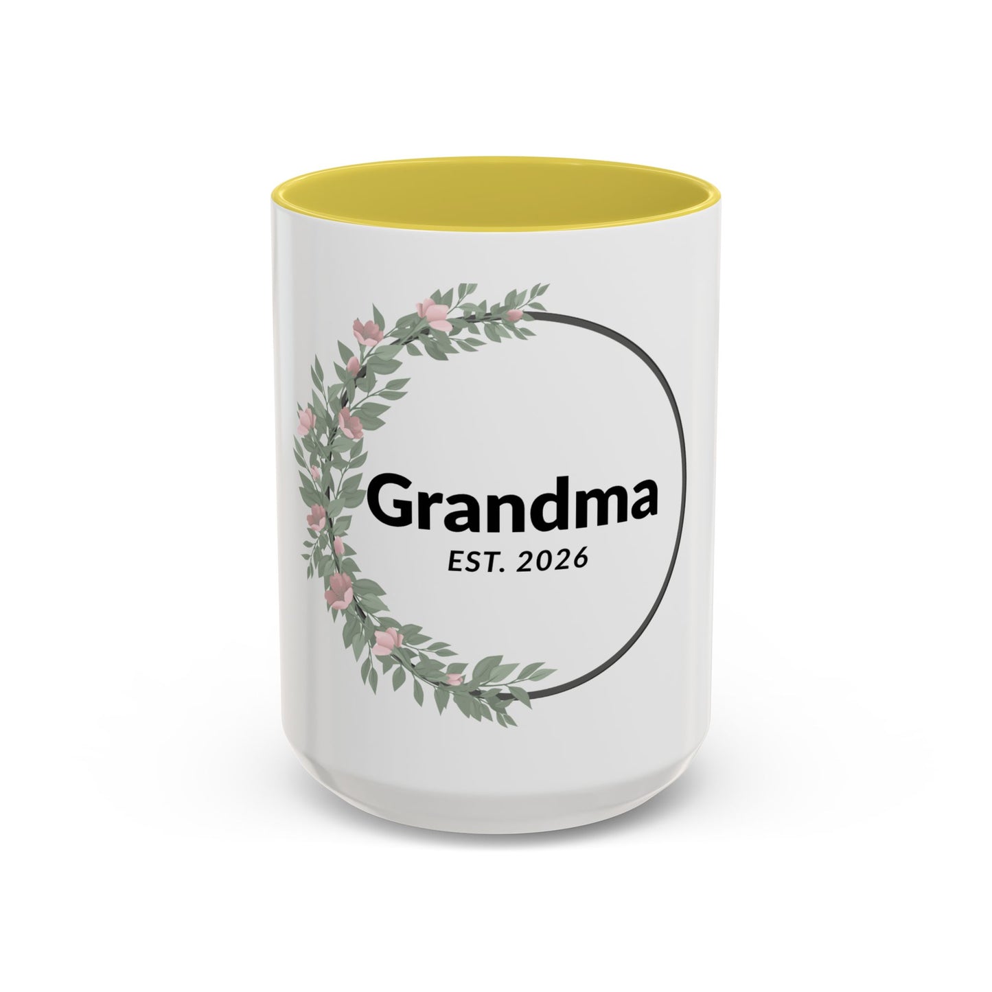 Grandma Est. 2026 Floral Coffee Mug — New Grandma Gift (11oz & 15oz)