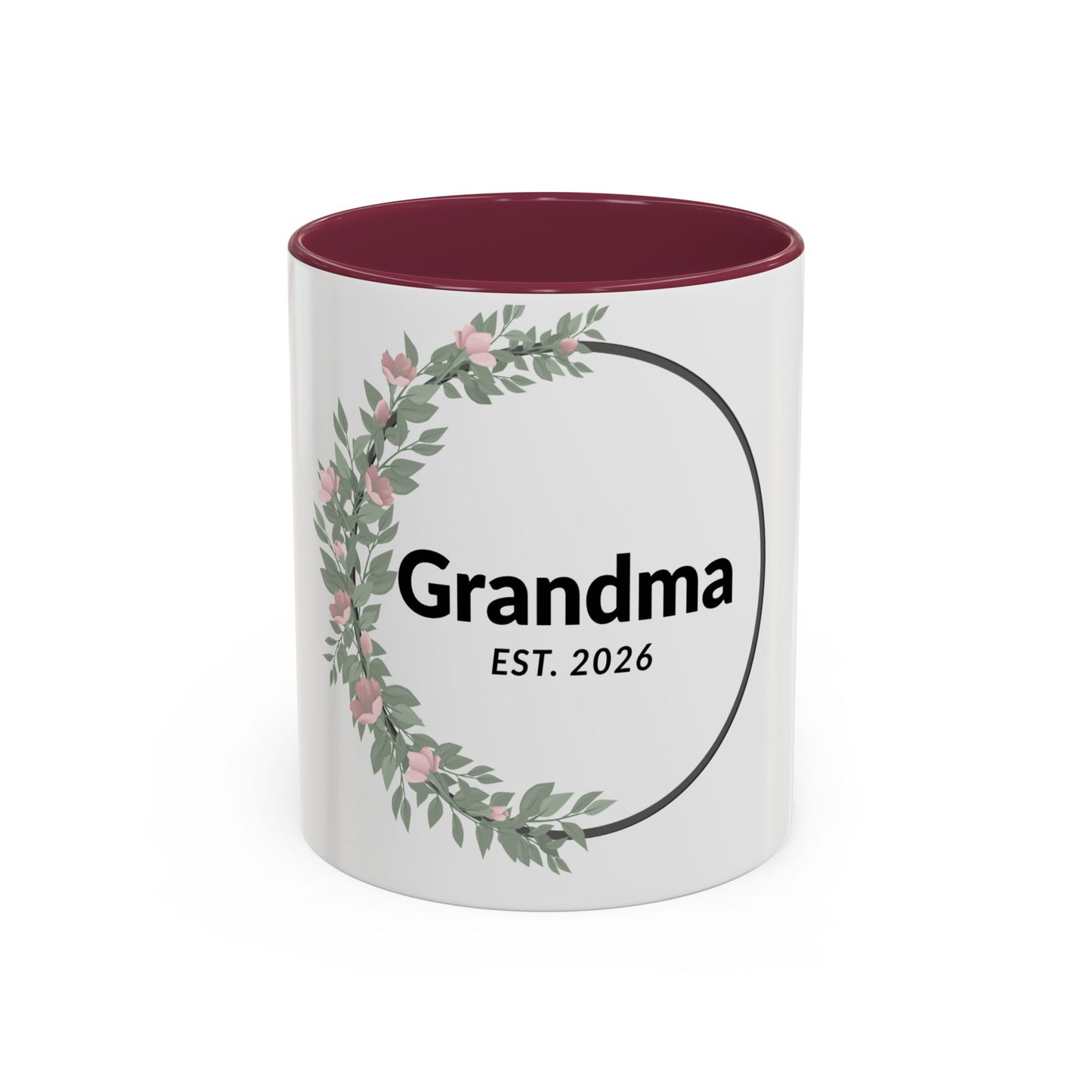 Grandma Est. 2026 Floral Coffee Mug — New Grandma Gift (11oz & 15oz)