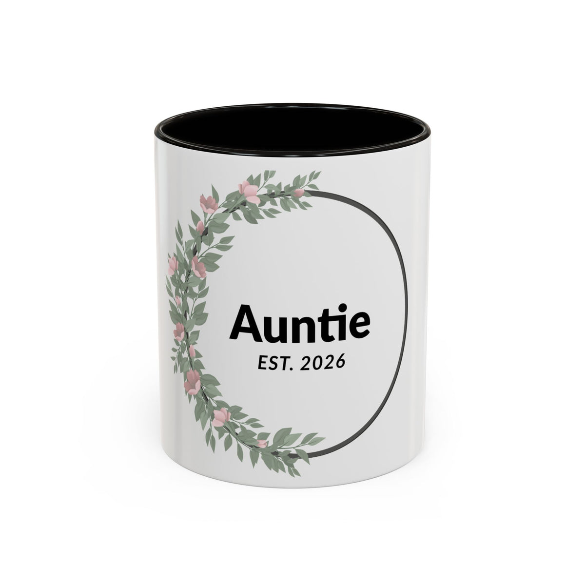Auntie Est. 2026 Floral Mug