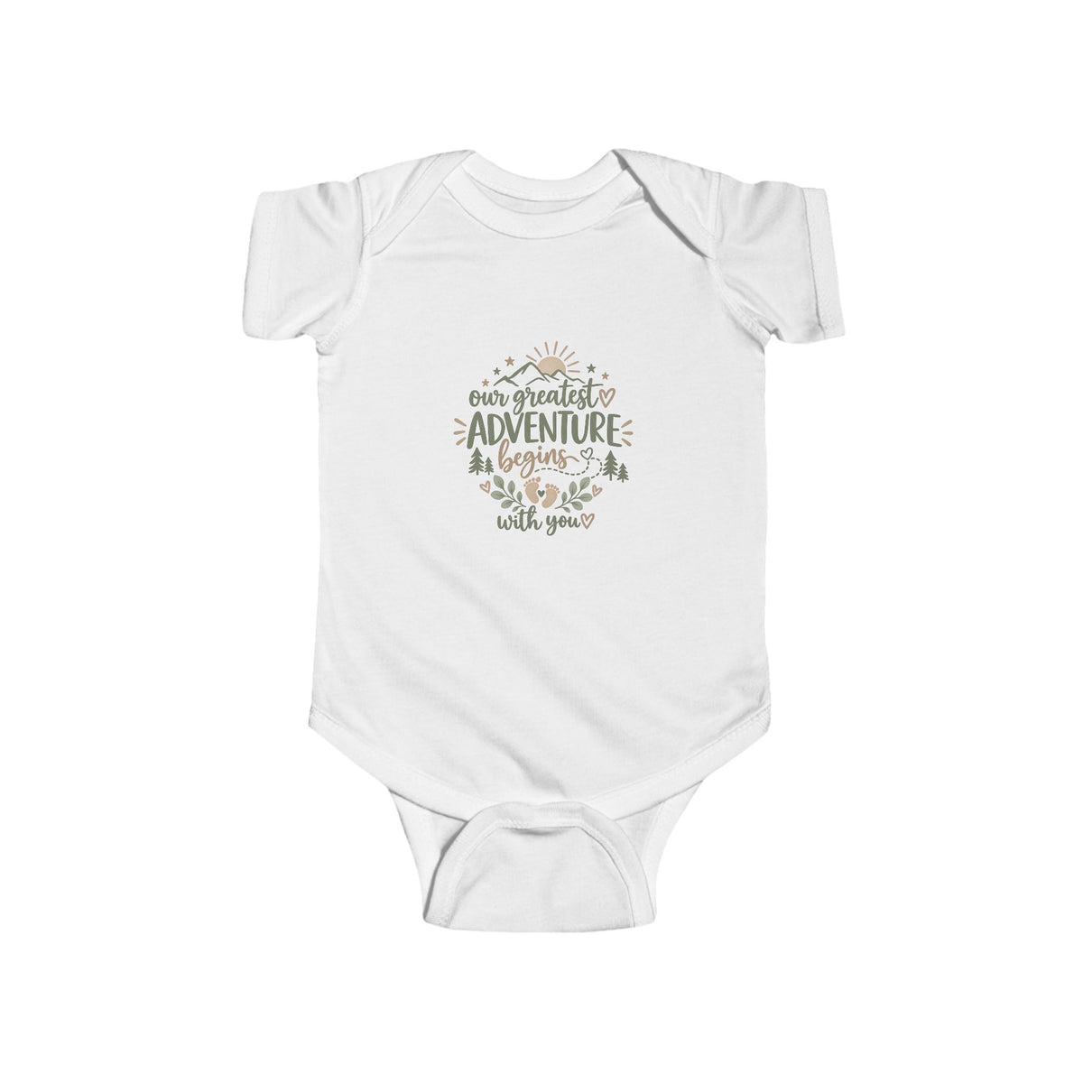 Our Greatest Adventure Begins With You Baby Bodysuit