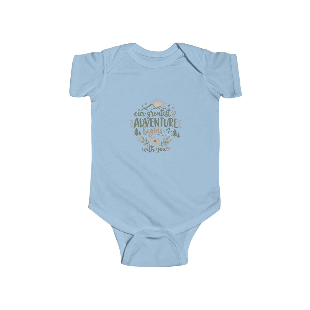 Our Greatest Adventure Begins With You Baby Bodysuit