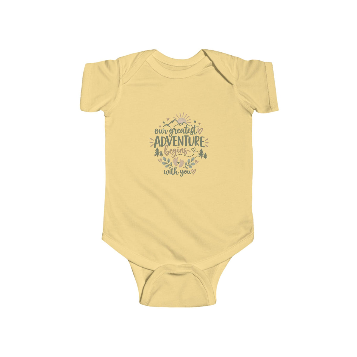 Our Greatest Adventure Begins With You Baby Bodysuit