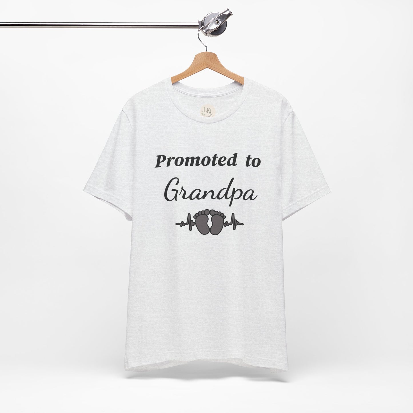 Promoted to Grandpa T-Shirt — New Grandpa Announcement Tee