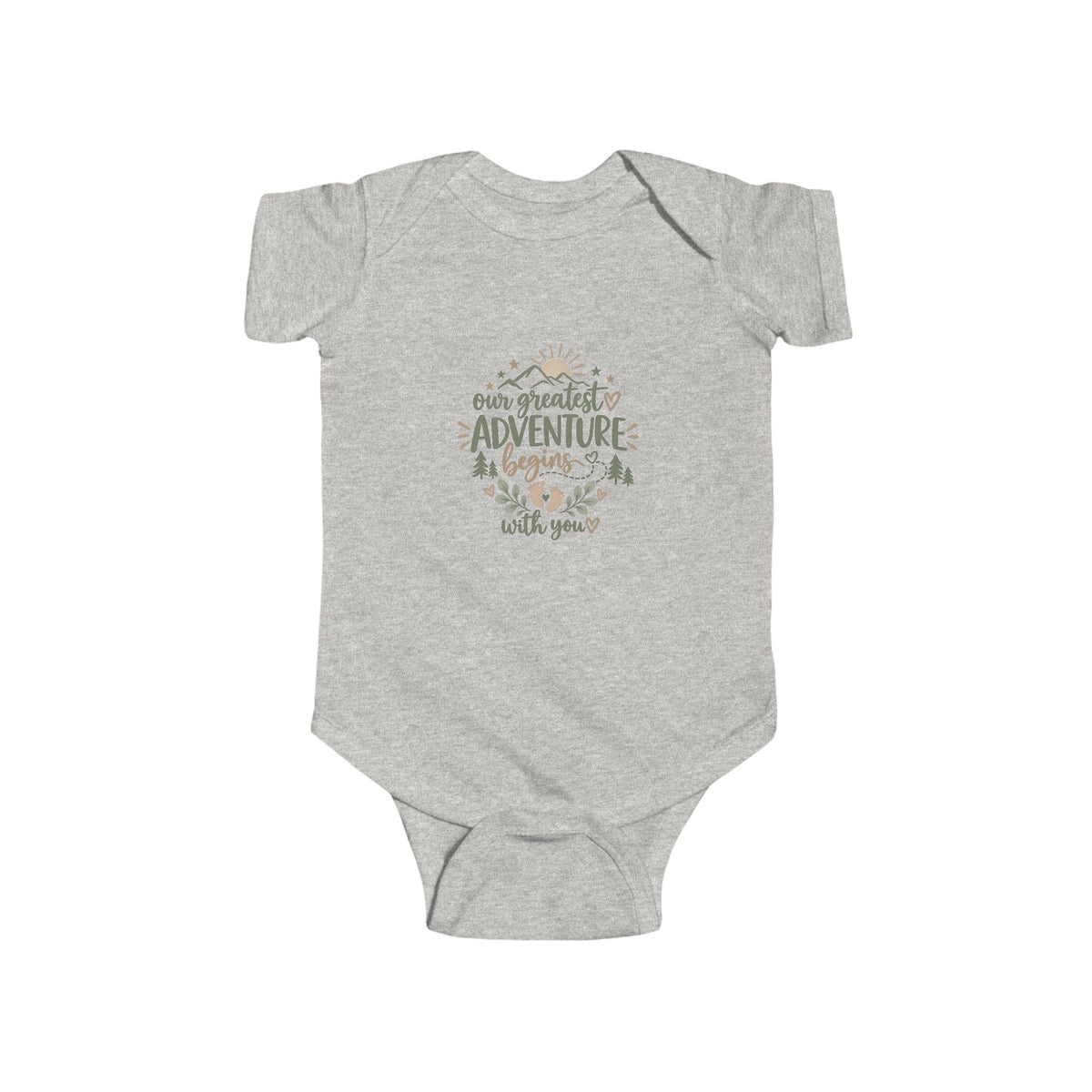 Our Greatest Adventure Begins With You Baby Bodysuit