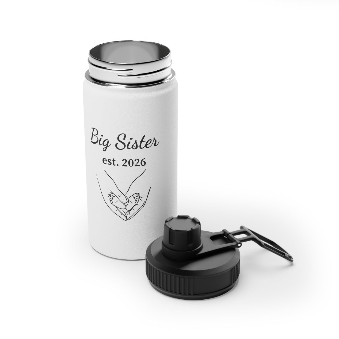 Big Sister Est. 2026 Stainless Steel Sports Water Bottle