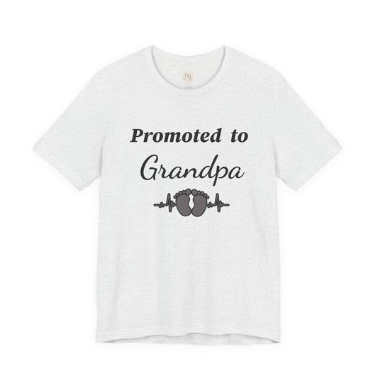 Promoted to Grandpa T-Shirt — New Grandpa Announcement Tee