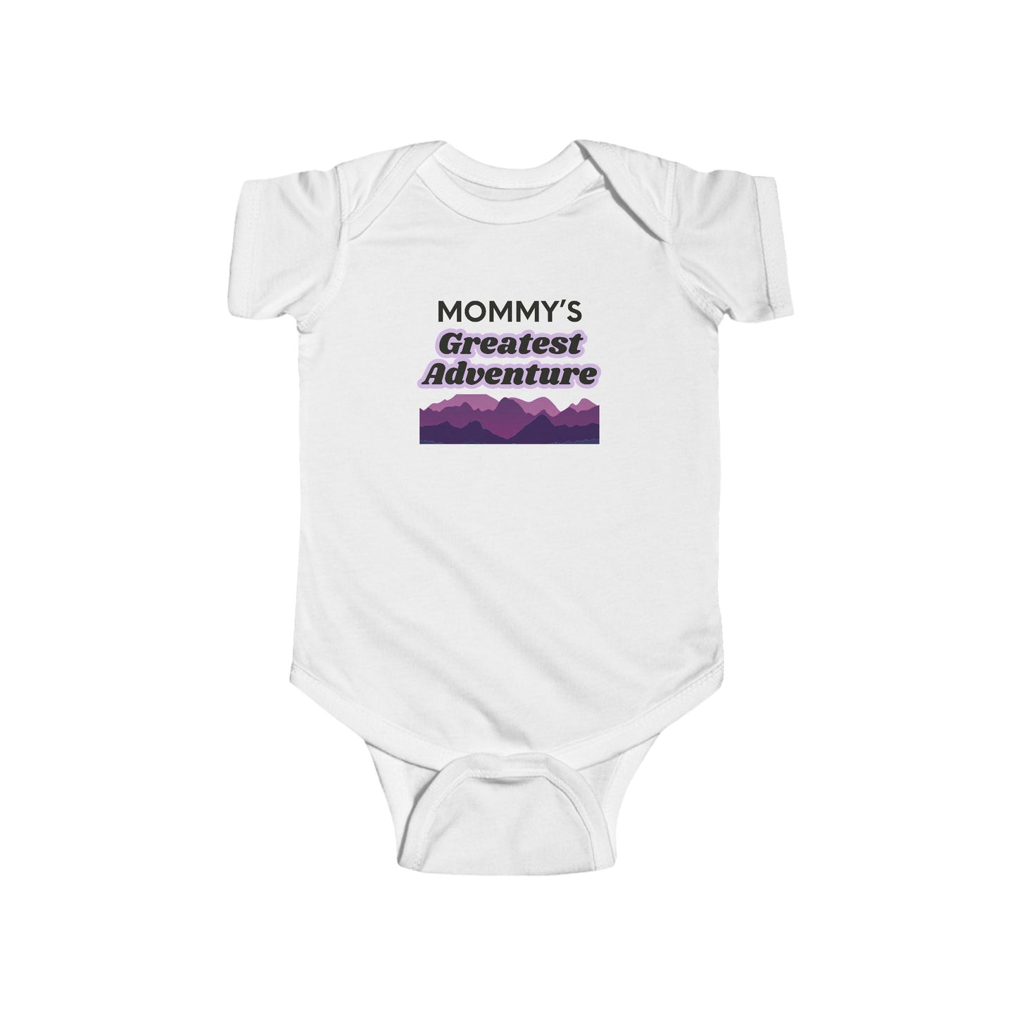 Mommy’s Greatest Adventure Infant Bodysuit – Purple Mountain Baby Onesie