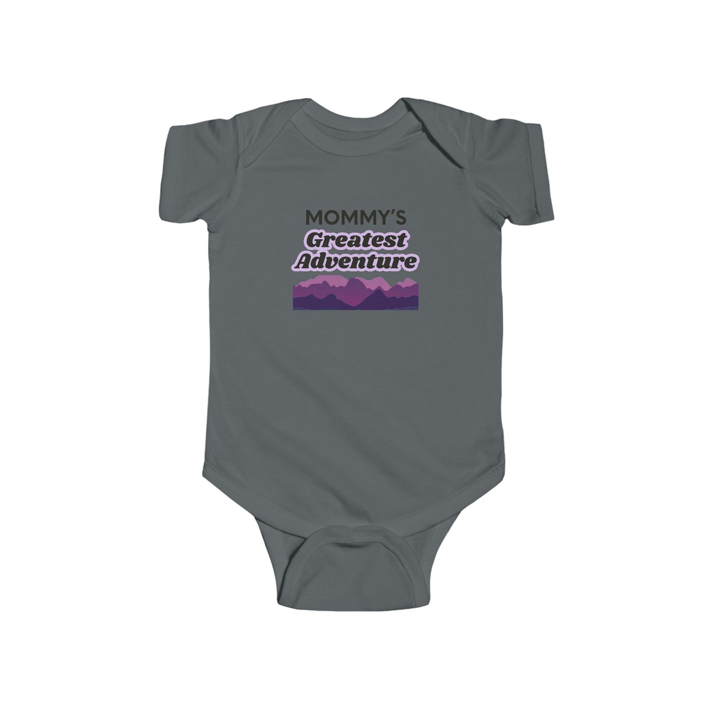 Mommy’s Greatest Adventure Infant Bodysuit – Purple Mountain Baby Onesie