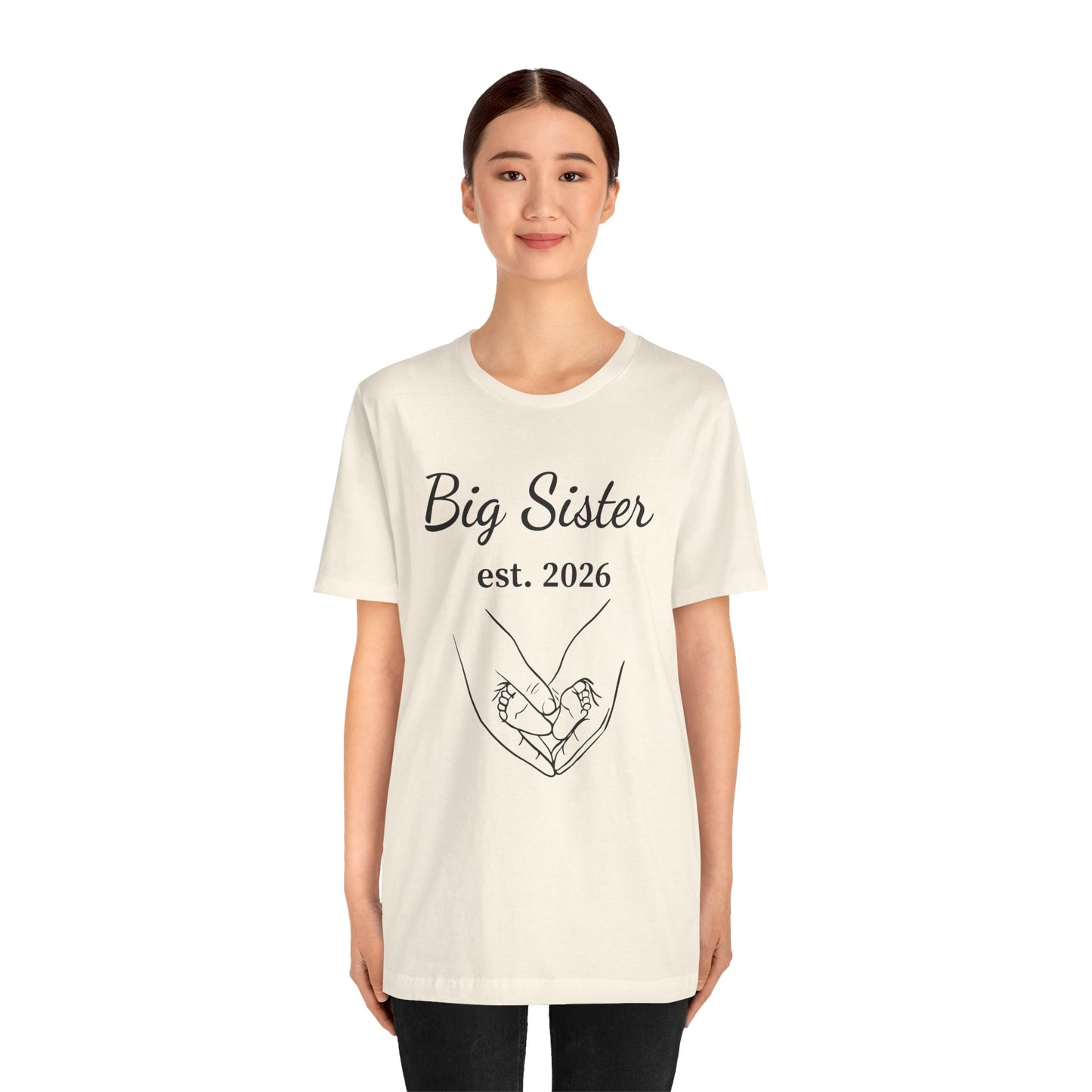Big Sister est. 2026 T-Shirt — Announcement Tee for Older Sibling
