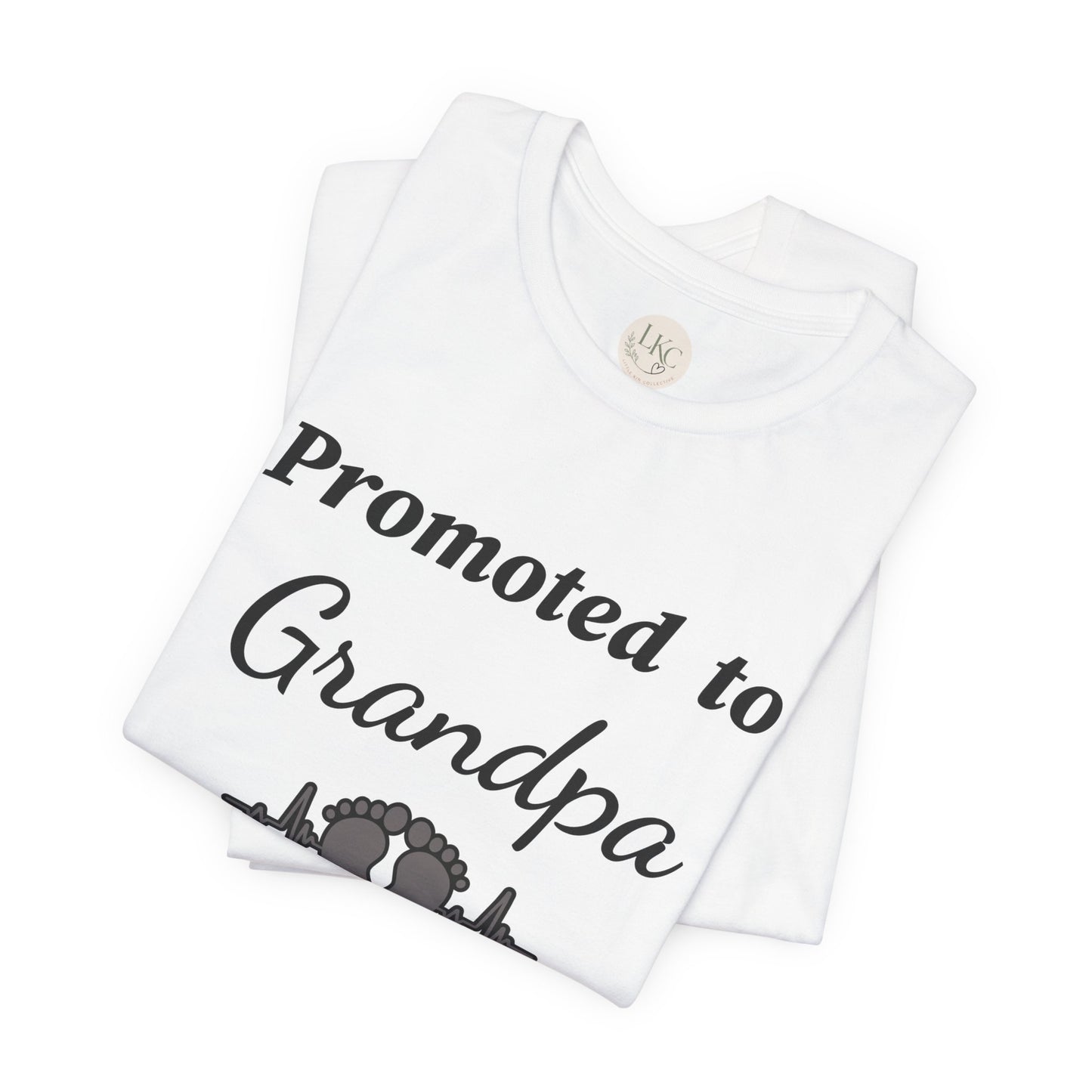Promoted to Grandpa T-Shirt — New Grandpa Announcement Tee