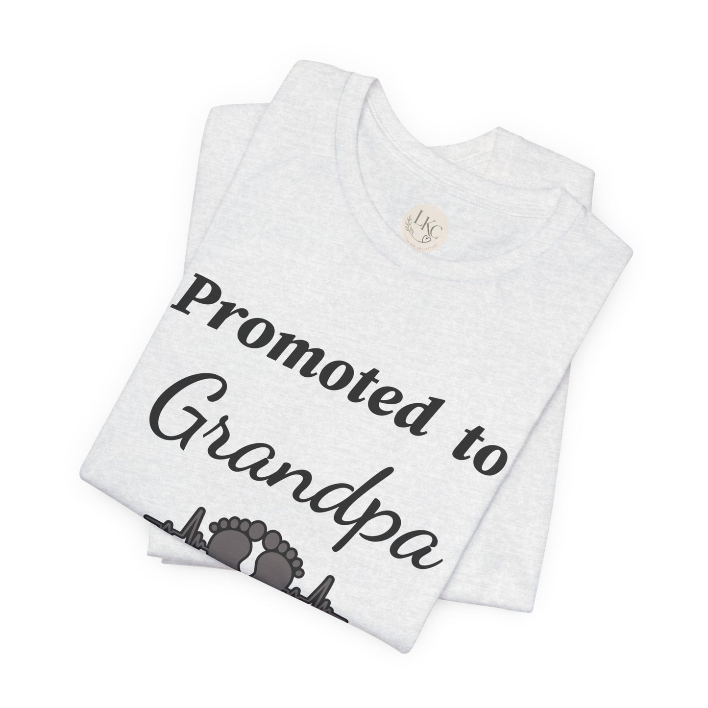 Promoted to Grandpa T-Shirt — New Grandpa Announcement Tee