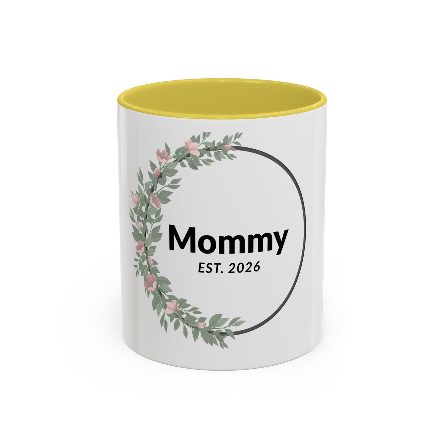 Mommy Est. 2026 Floral Mug — New Mom Gift Coffee Cup (11oz/15oz)