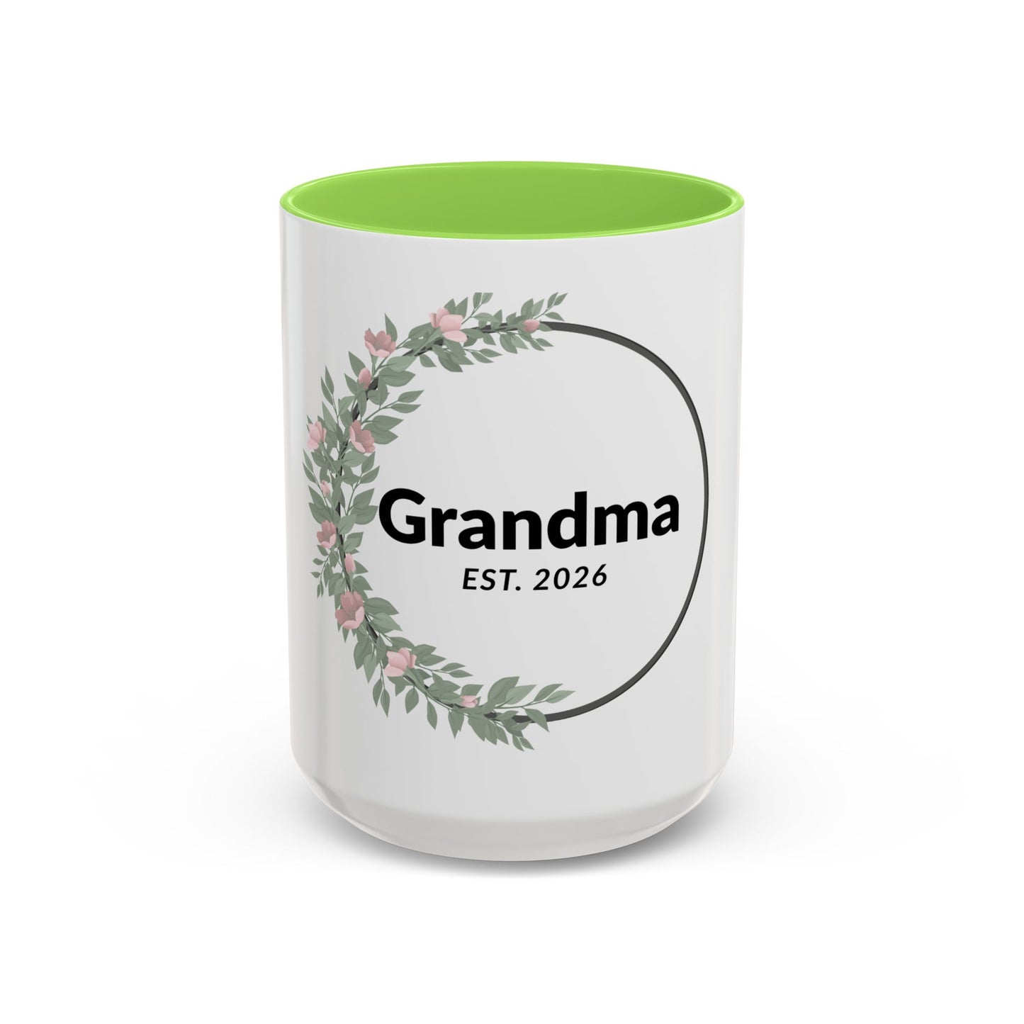 Grandma Est. 2026 Floral Coffee Mug — New Grandma Gift (11oz & 15oz)