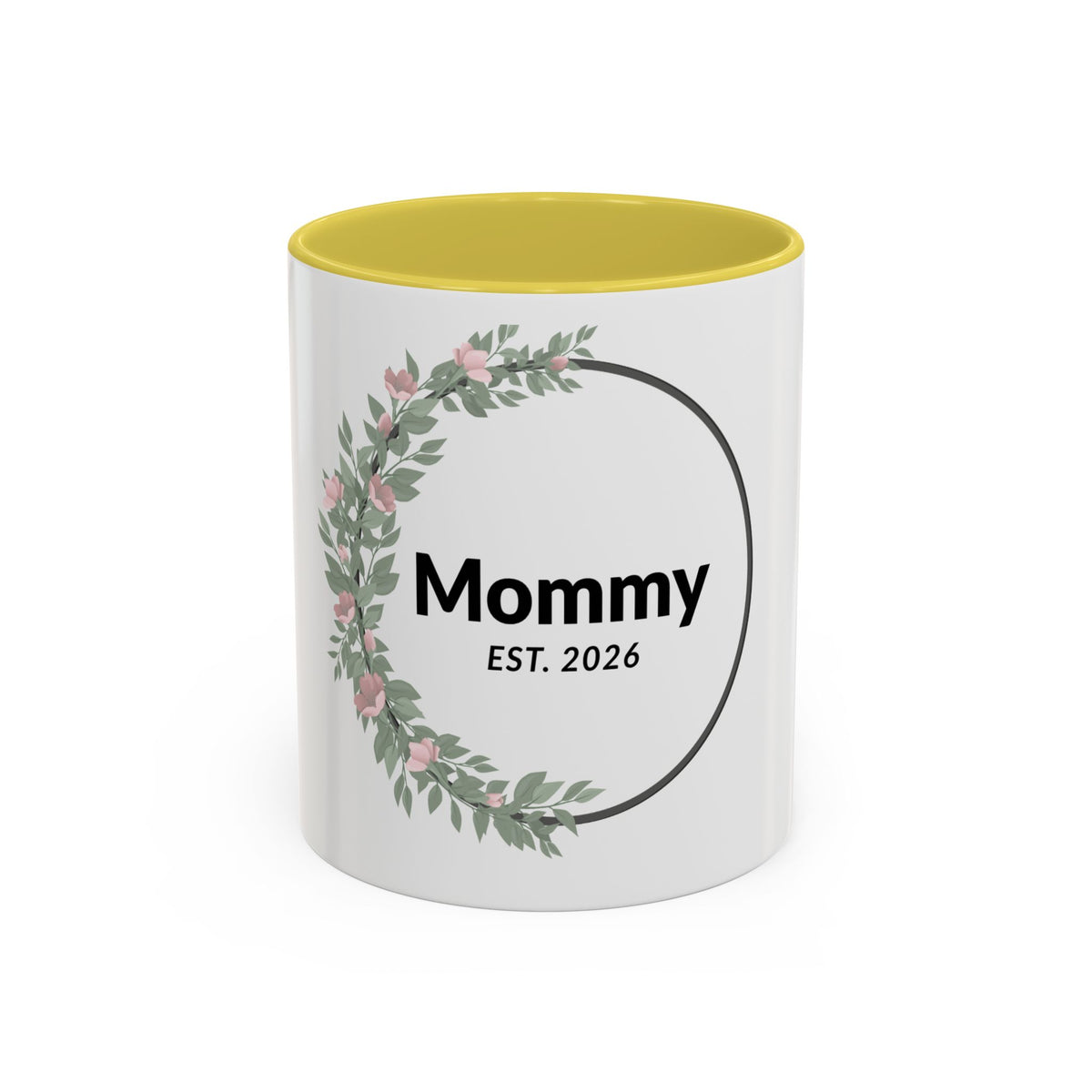 Mommy Est. 2026 Floral Mug