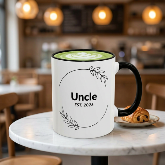 Uncle Est. 2026 Ceramic Mug — Gift for New Uncles
