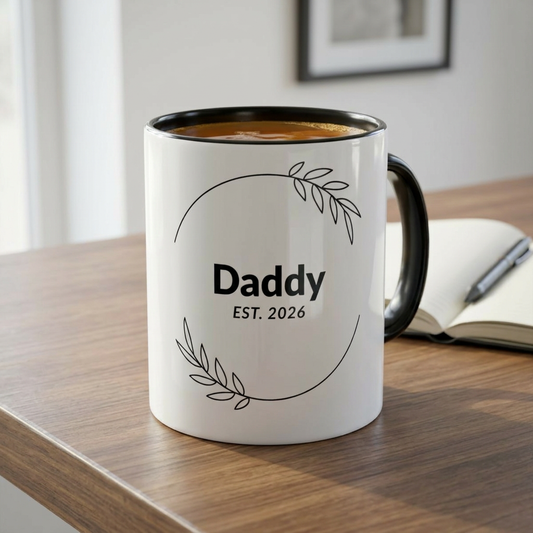 Daddy Est. 2026 Ceramic Mug — New Dad Gift (11oz/15oz)