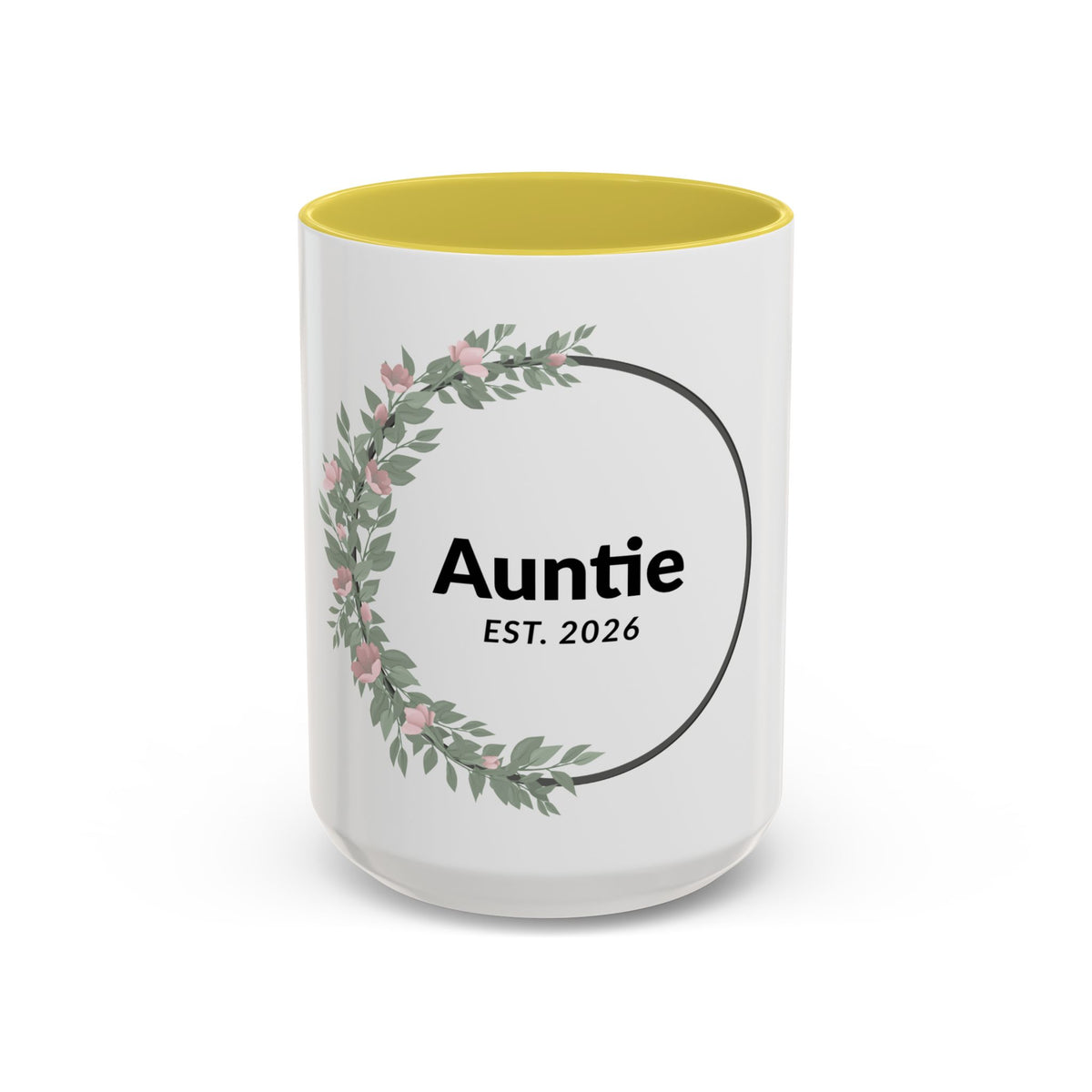 Auntie Est. 2026 Floral Mug