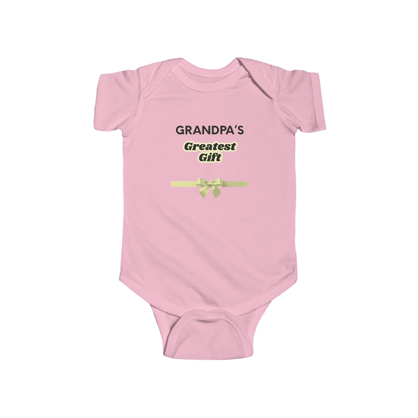 Grandpa’s Greatest Gift Infant Bodysuit – Newborn Baby Gift with Gold Ribbon