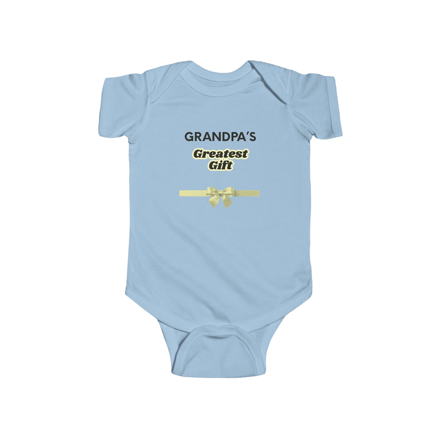 Grandpa’s Greatest Gift Infant Bodysuit – Newborn Baby Gift with Gold Ribbon