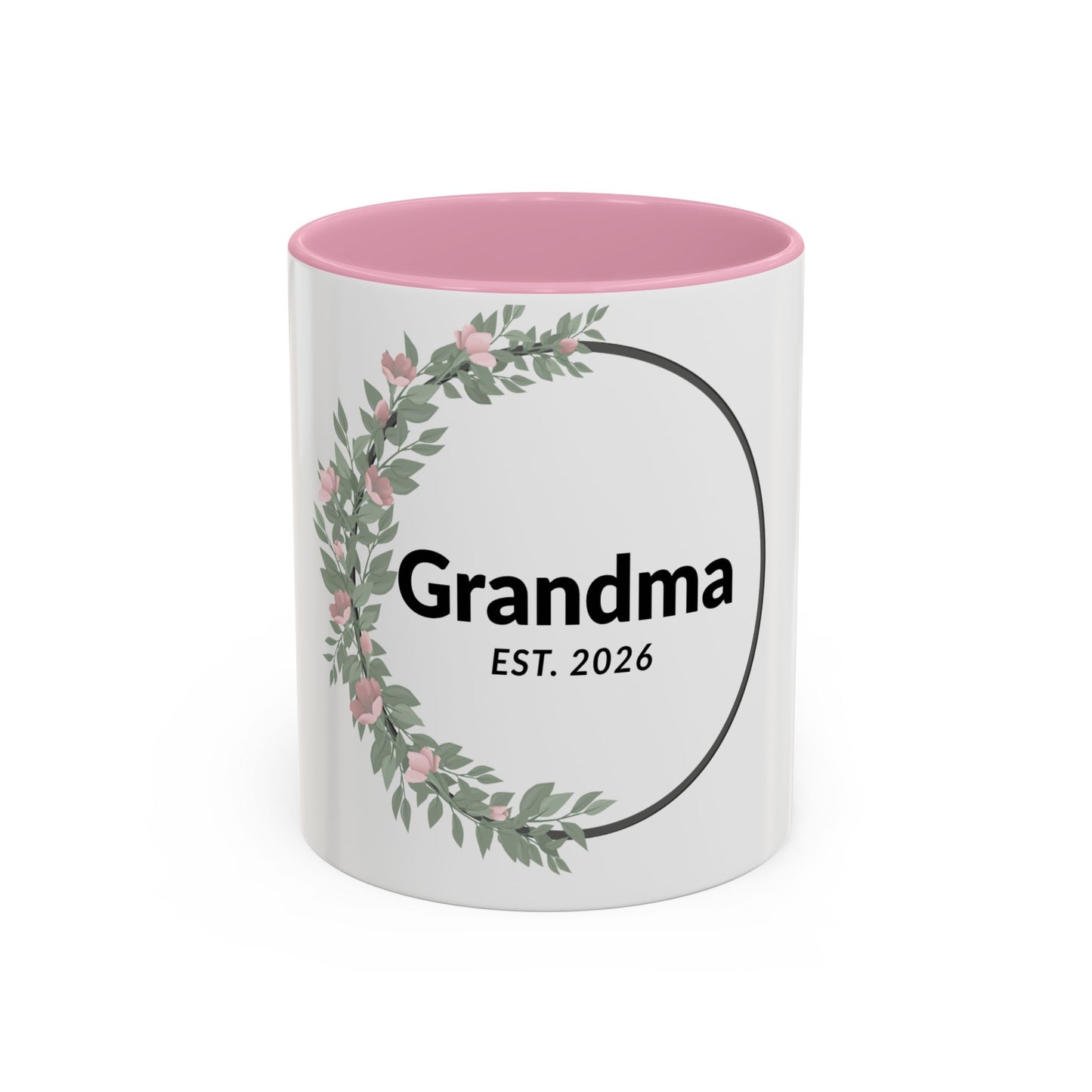 Grandma Est. 2026 Floral Coffee Mug — New Grandma Gift (11oz & 15oz)