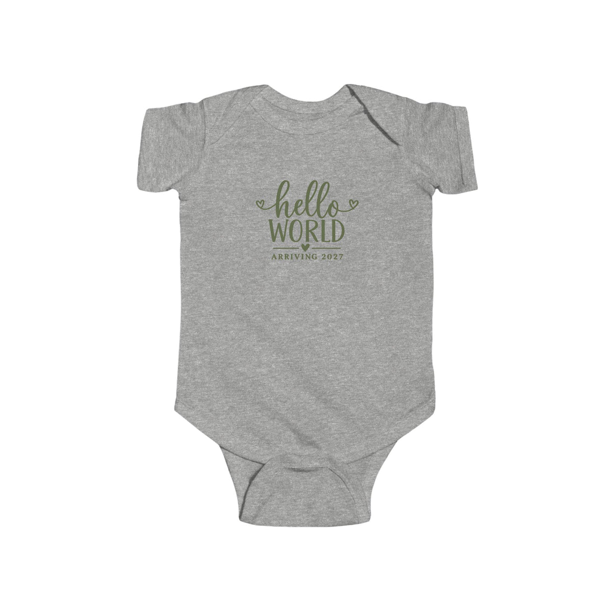 Hello World Arriving 2027 Baby Bodysuit