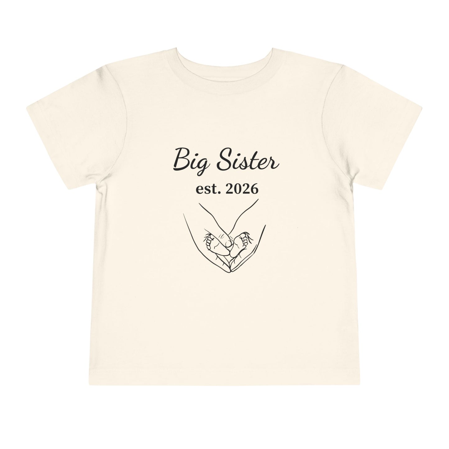 Big Sister est. 2026 Toddler Tee — Pregnancy Announcement Shirt