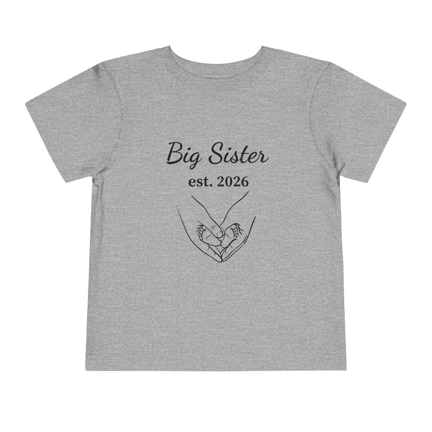 Big Sister est. 2026 Toddler Tee — Pregnancy Announcement Shirt