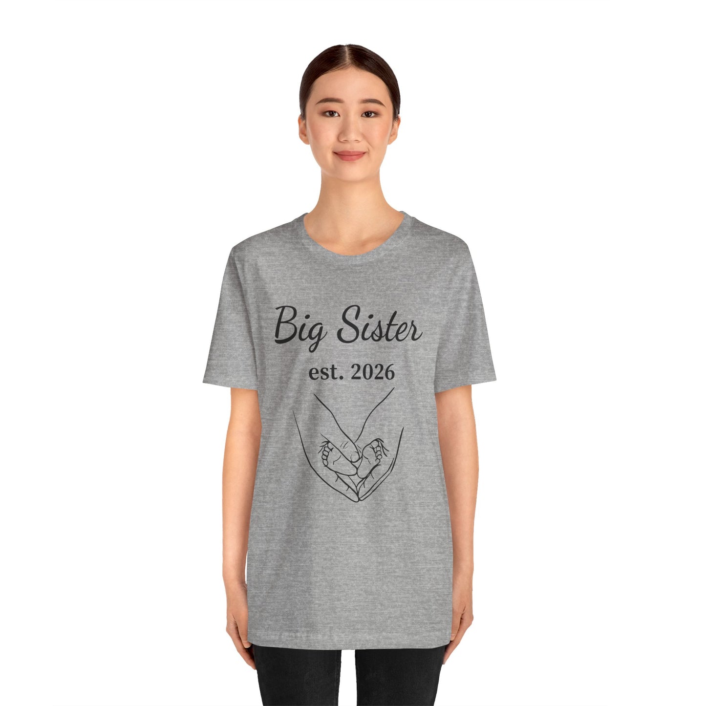 Big Sister est. 2026 T-Shirt — Announcement Tee for Older Sibling