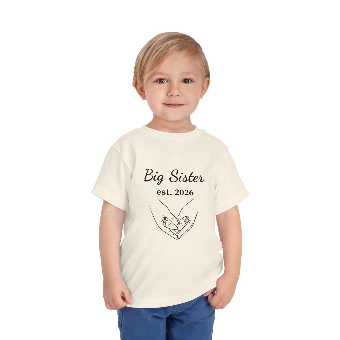 Big Sister est. 2026 Toddler Tee — Pregnancy Announcement Shirt