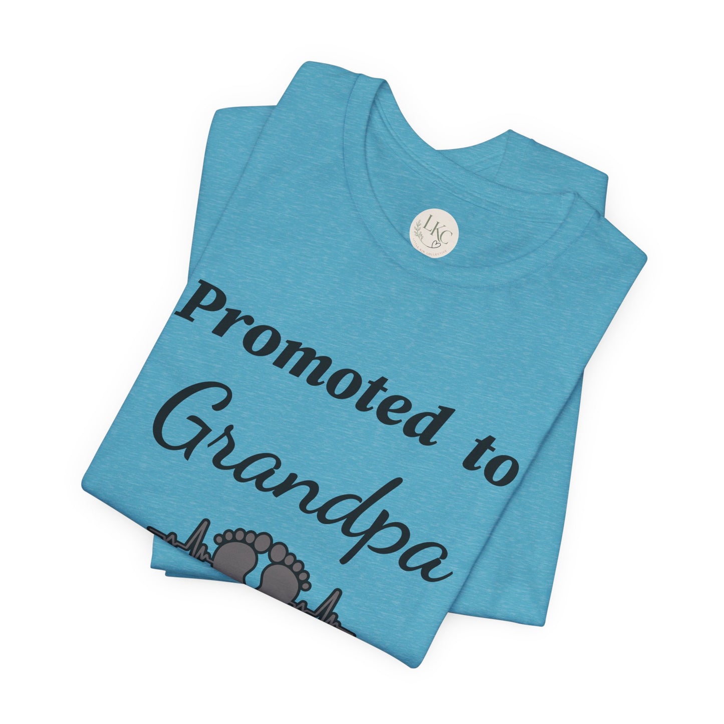 Promoted to Grandpa T-Shirt — New Grandpa Announcement Tee