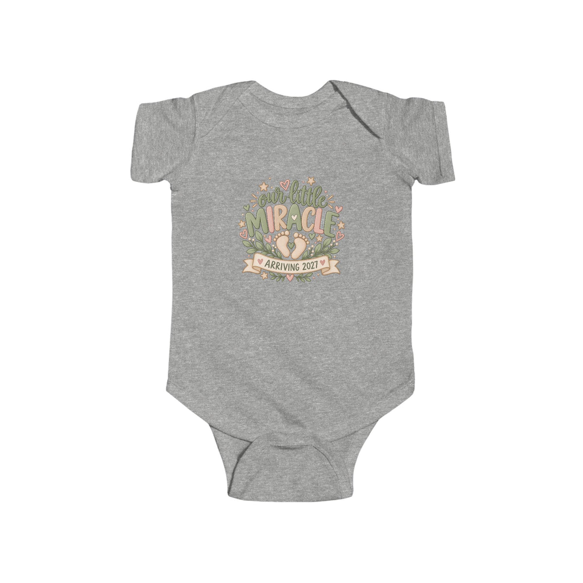 Our Little Miracle Arriving 2027 Baby Bodysuit