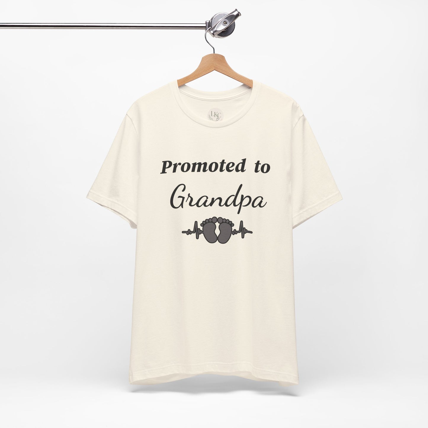 Promoted to Grandpa T-Shirt — New Grandpa Announcement Tee