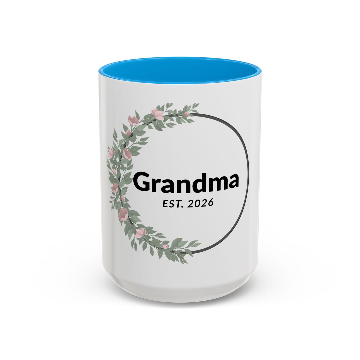 Grandma Est. 2026 Floral Coffee Mug — New Grandma Gift (11oz & 15oz)