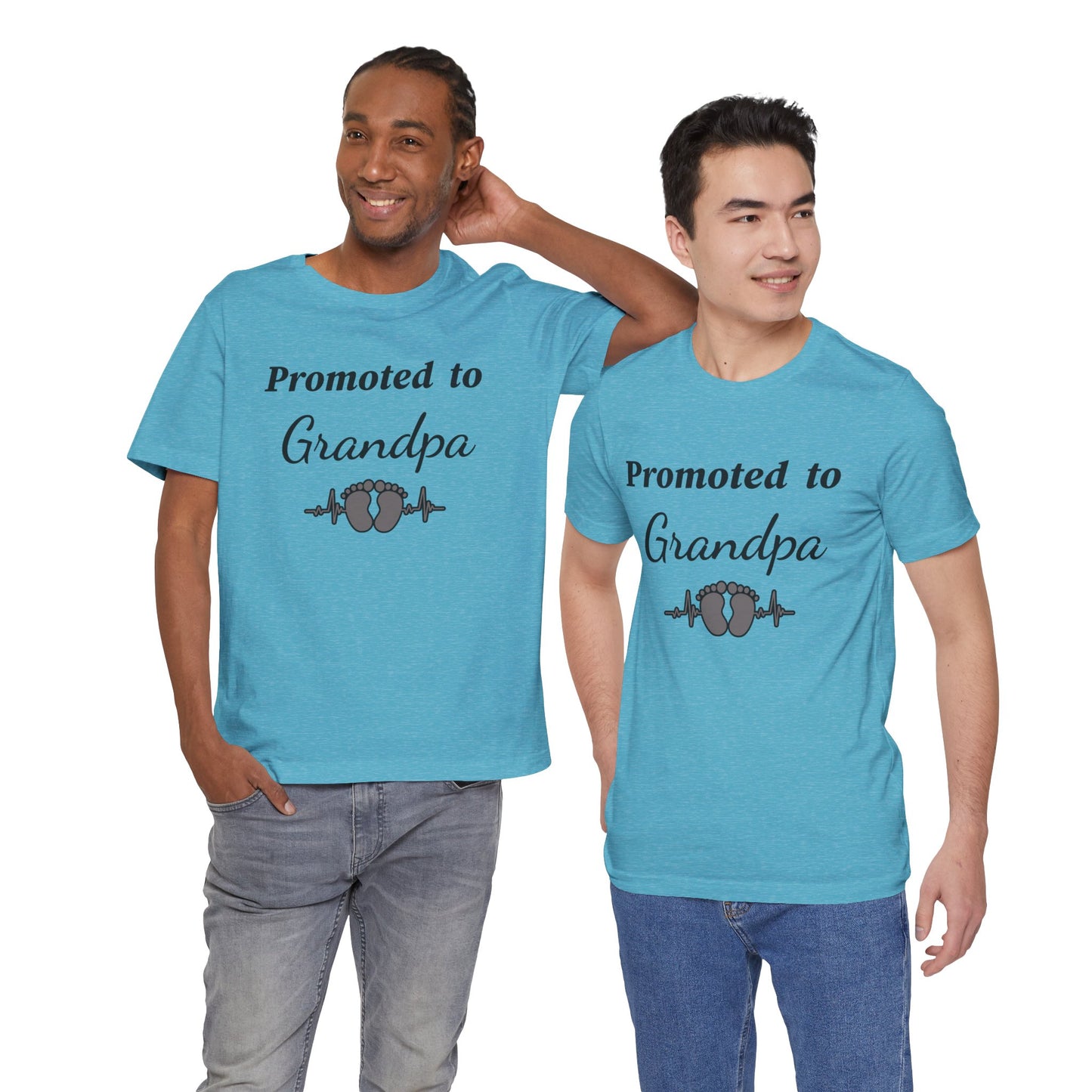 Promoted to Grandpa T-Shirt — New Grandpa Announcement Tee