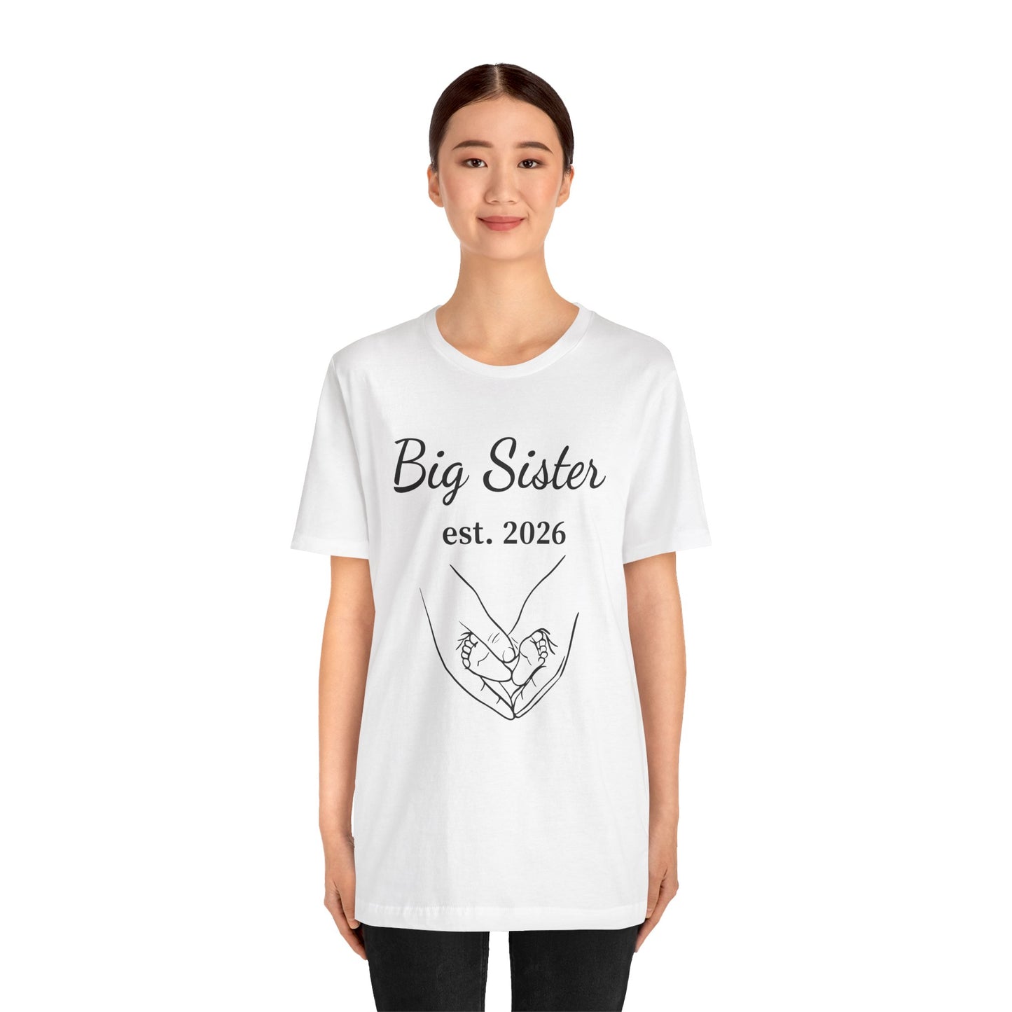 Big Sister est. 2026 T-Shirt — Announcement Tee for Older Sibling