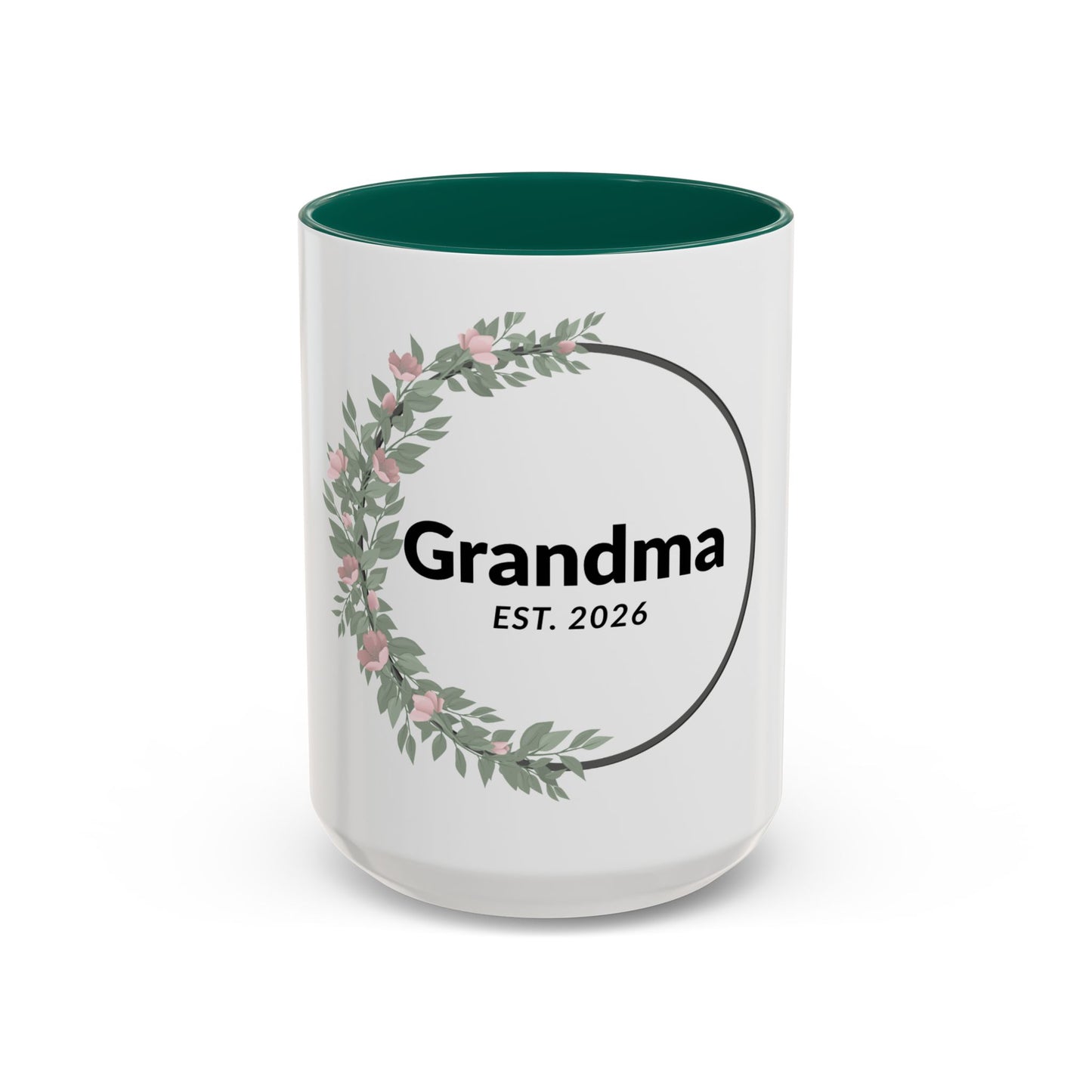 Grandma Est. 2026 Floral Coffee Mug — New Grandma Gift (11oz & 15oz)